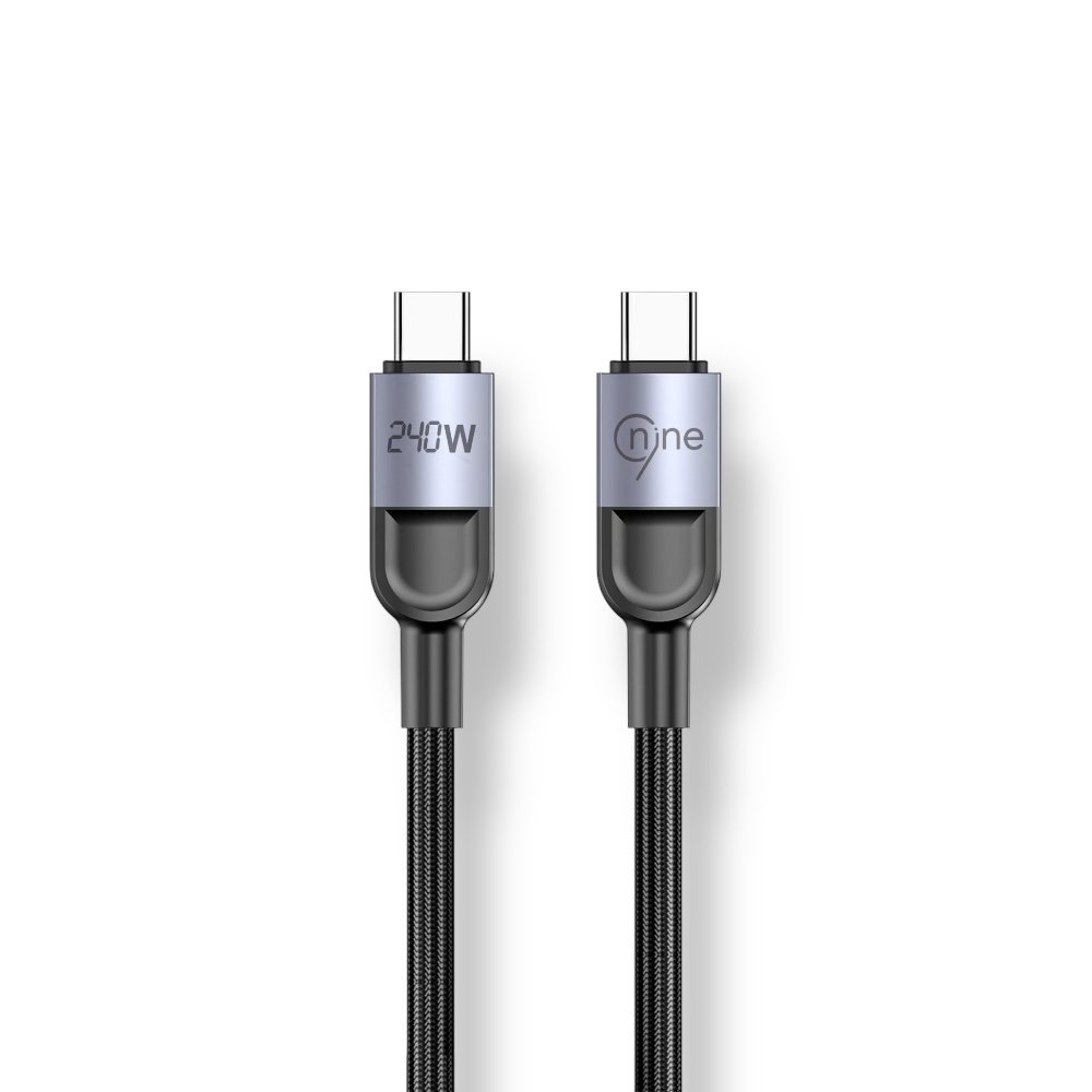 كابل شحن سريع Type-c إلي Type-c بقوة 240 واط من ناين - Nine Type-c to Type-c 240W Fast Charging Cable